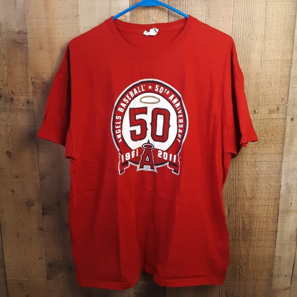 Anaheim LA Angels 50th Anniversary Tee Shirt MLB Baseball Men’s Size XL Fits L